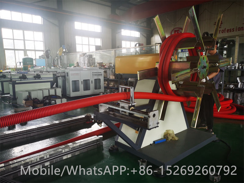 hdpe double wall corrugated pipe machine