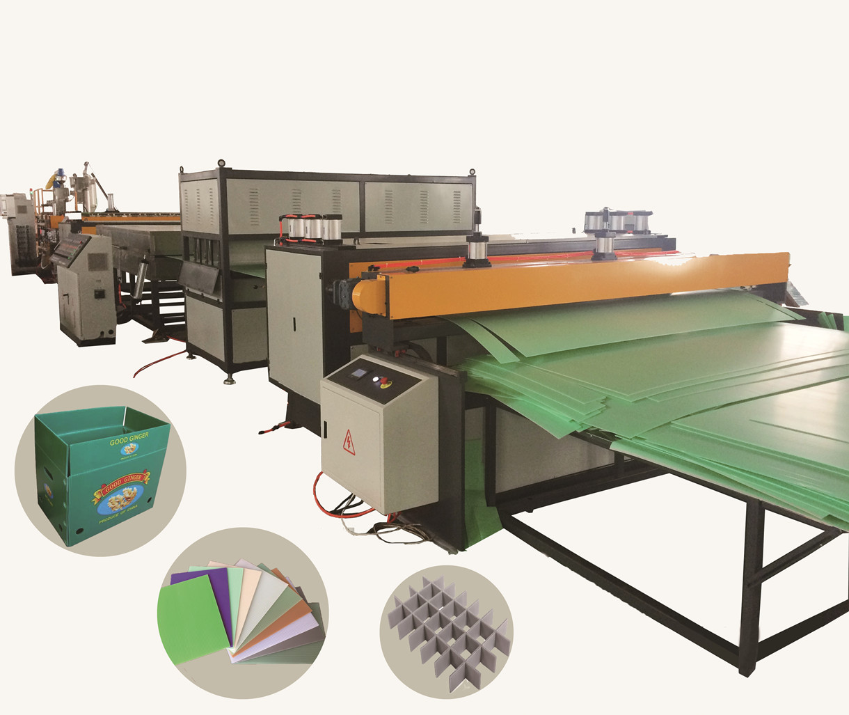 PP corrugated hollow sheet extrusion machine